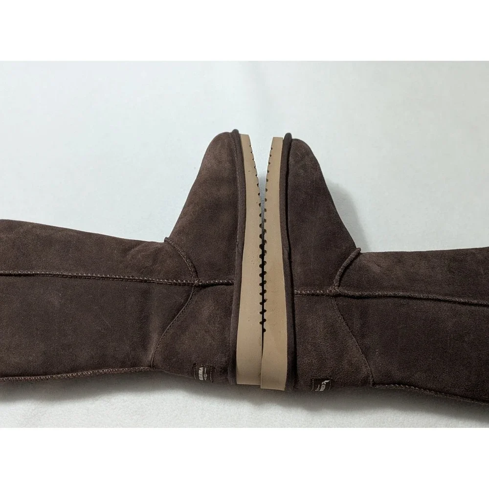 KOOLABURRA BY UGG VICTORIA TALL BROWN GRIZZLY SOFT SUEDE WOMEN'S BOOTS 9 NEW